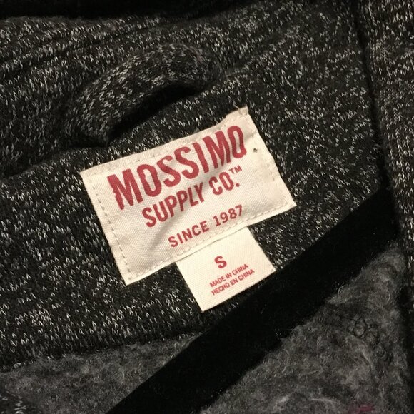 Hooded Button Up Charcoal Grey Cotton Blend Tie Waist Coat - Picture 9 of 15